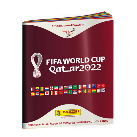 Álbum Oficial World CUP Qatar Editorial Panini Pasta Suave, Paquete con 104 Sobres de Estampas + 1 Álbum ¡GRATIS!