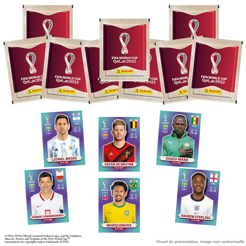 Álbum Oficial World CUP Qatar Editorial Panini Pasta Suave, Paquete con 104 Sobres de Estampas + 1 Álbum ¡GRATIS!