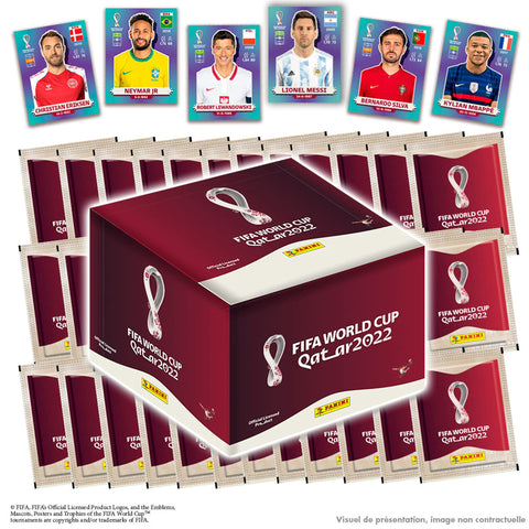 Álbum Oficial World CUP Qatar Editorial Panini Pasta Suave, Paquete con 104 Sobres de Estampas + 1 Álbum ¡GRATIS!