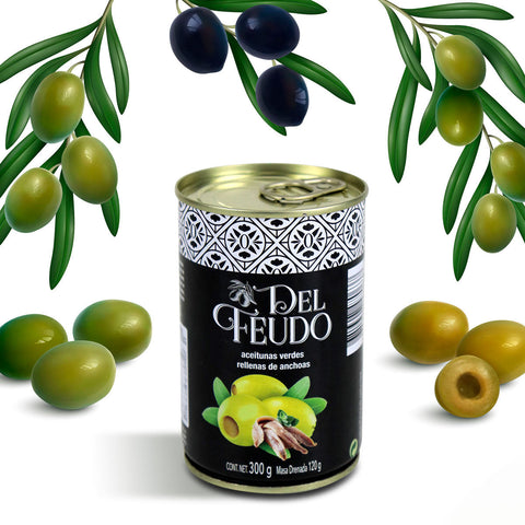 Aceitunas Del Feudo Rellenas de Anchoas 300 gramos