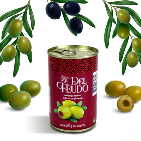 Aceitunas Del Feudo con Pimiento 300 gramos