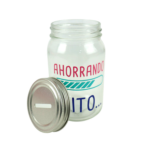 Alcancía de Cristal Decorada