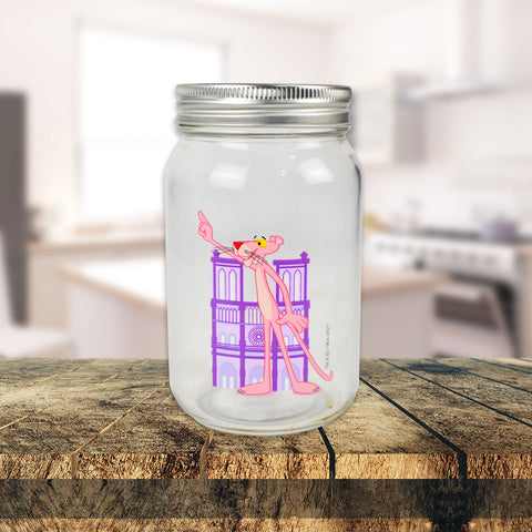 Alcancía de Vidrio Pantera Rosa