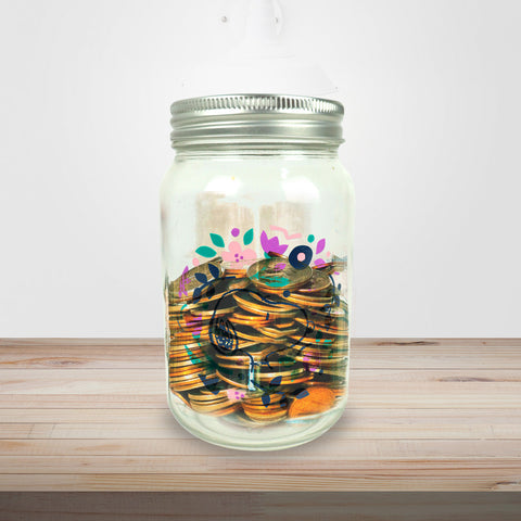 Alcancía de Vidrio de Snoopy