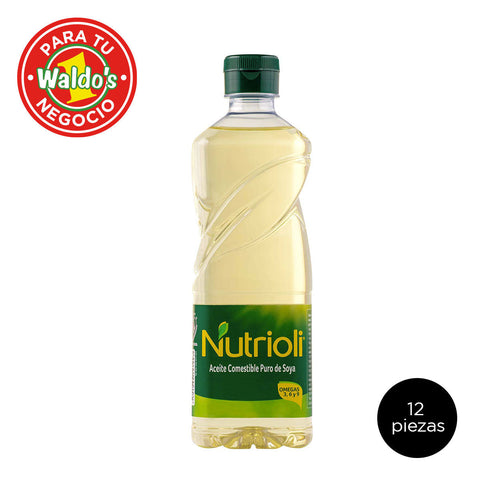 Aceite Vegetal Nutrioli, 12 Piezas con 800 ml c/u, Mayoreo
