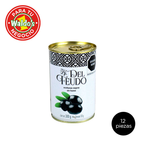 Aceitunas Negras sin Hueso Del Feudo 12 Latas