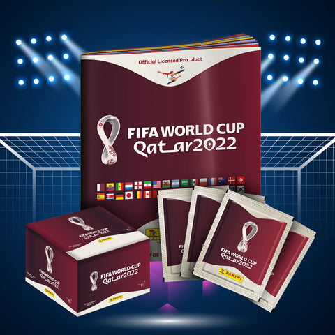 Álbum Oficial World CUP Qatar Editorial Panini Pasta Suave, Paquete con 104 Sobres de Estampas + 1 Álbum ¡GRATIS!