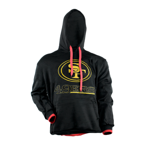 49s Sudadera Para Caballero NFL Negro (4782294827057)