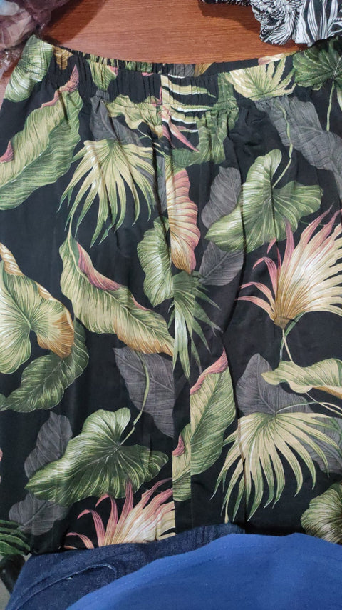 12/09 Pantalón para Dama Unitalla Negro con Verde